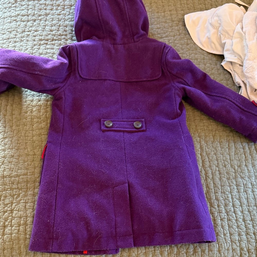 Boden Kids Purple Toggle Coat - Picture 4 of 4